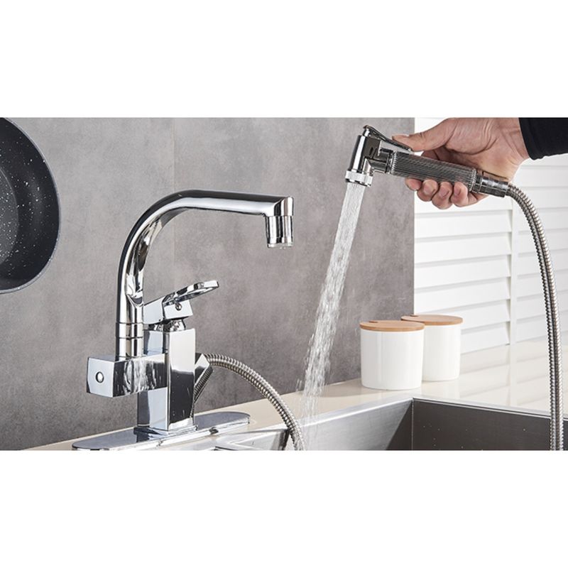 Casa si Gradina - Sanitare - Chiuveta bucatarie si accesorii - Baterii bucatarie - Baterie chiuveta bucatarie, Blackswan, Tip M182, cu LED si dus, model crom, dimensiune 25 cm - Infinity.ro