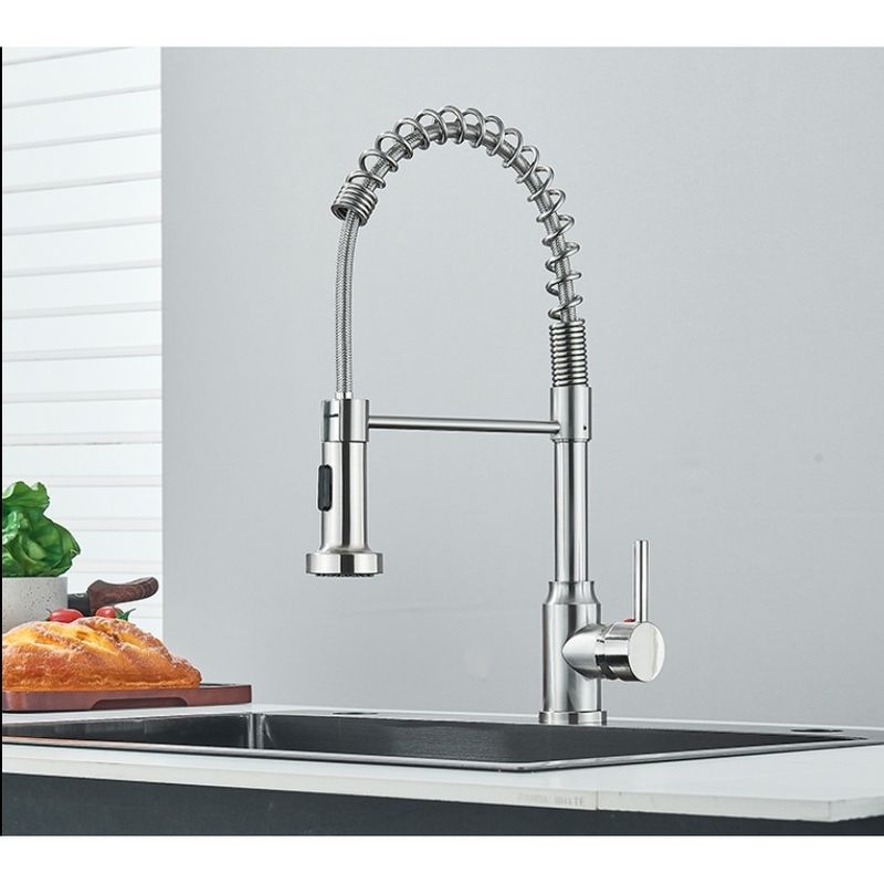 Casa si Gradina - Sanitare - Chiuveta bucatarie si accesorii - Baterii bucatarie - Baterie chiuveta bucatarie, Blackswan, Tip M367, model nichel, cu dus mobil si 2 moduri, dimensiune 41 cm - Infinity.ro