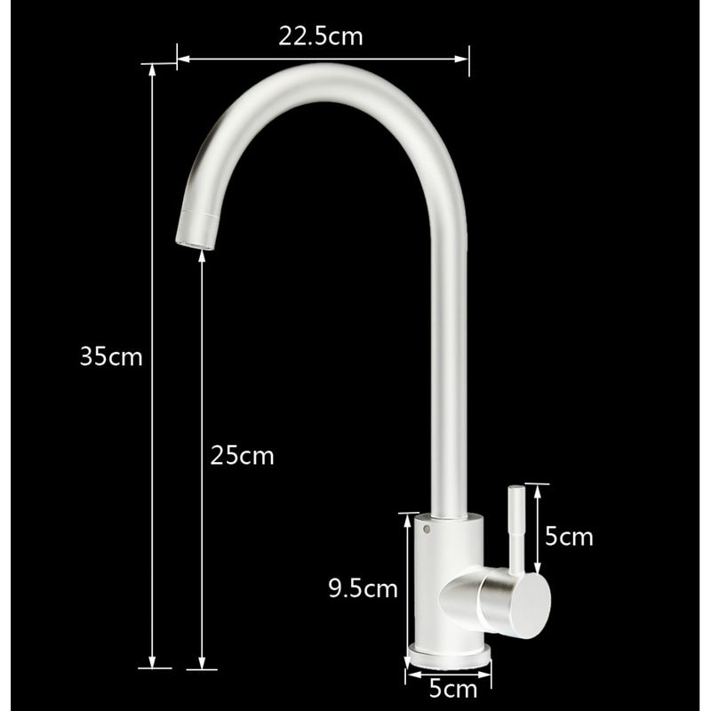 Casa si Gradina - Sanitare - Chiuveta bucatarie si accesorii - Baterii bucatarie - Baterie chiuveta bucatarie, Blackswan, Tip M360, model crom, dimensiune 35 cm - Infinity.ro
