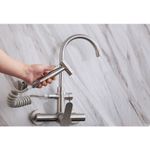 Casa si Gradina - Sanitare - Chiuveta bucatarie si accesorii - Baterii bucatarie - Baterie chiuveta bucatarie, Blackswan, Tip M223, cu dus, model nichel, dimensiune 35.5 cm - Infinity.ro