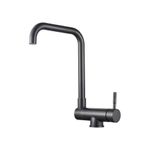 Casa si Gradina - Sanitare - Chiuveta bucatarie si accesorii - Baterii bucatarie - Baterie chiuveta bucatarie, Blackswan, Tip M46.1 pliabila - cu montare la geam, model negru, dimensiune 35 cm - Infinity.ro