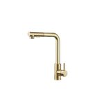 Casa si Gradina - Sanitare - Chiuveta bucatarie si accesorii - Baterii bucatarie - Baterie chiuveta bucatarie, Blackswan, Tip M349, model auriu mat cu doua moduri si dus mobil, dimensiune 35 cm - Infinity.ro