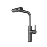 Casa si Gradina - Sanitare - Chiuveta bucatarie si accesorii - Baterii bucatarie - Baterie chiuveta bucatarie, Blackswan, Tip M358, model gri antracit, cu dus mobil cu 4 moduri, dimensiune 33.5 cm - Infinity.ro
