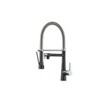 Casa si Gradina - Sanitare - Chiuveta bucatarie si accesorii - Baterii bucatarie - Baterie chiuveta bucatarie, Blackswan, Tip M353, model negru mat si nichel, cu dus mobil, dimensiune 49 cm - Infinity.ro