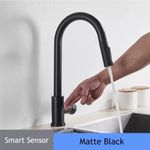Casa si Gradina - Sanitare - Chiuveta bucatarie si accesorii - Baterii bucatarie - Baterie chiuveta bucatarie, Blackswan, Tip M40 cu smart senzor, model negru, dimensiune 40 cm - Infinity.ro