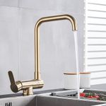 Casa si Gradina - Sanitare - Chiuveta bucatarie si accesorii - Baterii bucatarie - Baterie chiuveta bucatarie, Blackswan, Tip M43 pliabila - cu montare la geam, model auriu mat, dimensiune 35 cm - Infinity.ro