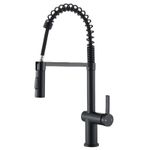 Casa si Gradina - Sanitare - Chiuveta bucatarie si accesorii - Baterii bucatarie - Baterie chiuveta bucatarie, Blackswan, Tip M361, model negru mat, cu dus mobil cu 2 moduri, dimensiune 52 cm - Infinity.ro