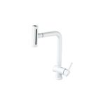 Casa si Gradina - Sanitare - Chiuveta bucatarie si accesorii - Baterii bucatarie - Baterie chiuveta bucatarie, Blackswan, Tip M376, model alb, cu dus mobil cu 4 moduri, dimensiune 41 cm - Infinity.ro