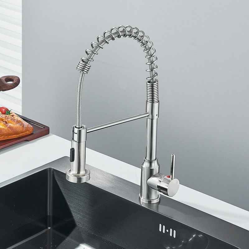 Casa si Gradina - Sanitare - Chiuveta bucatarie si accesorii - Baterii bucatarie - Baterie chiuveta bucatarie, Blackswan, Tip M367, model nichel, cu dus mobil si 2 moduri, dimensiune 41 cm - Infinity.ro