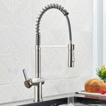 Casa si Gradina - Sanitare - Chiuveta bucatarie si accesorii - Baterii bucatarie - Baterie chiuveta bucatarie, Blackswan, Tip M363, model nichel mat, cu dus mobil cu 2 moduri, dimensiune 52 cm - Infinity.ro