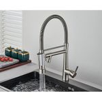 Casa si Gradina - Sanitare - Chiuveta bucatarie si accesorii - Baterii bucatarie - Baterie chiuveta bucatarie, Blackswan, Tip M354, model nichel, cu LED si dus mobil, dimensiune 49 cm - Infinity.ro
