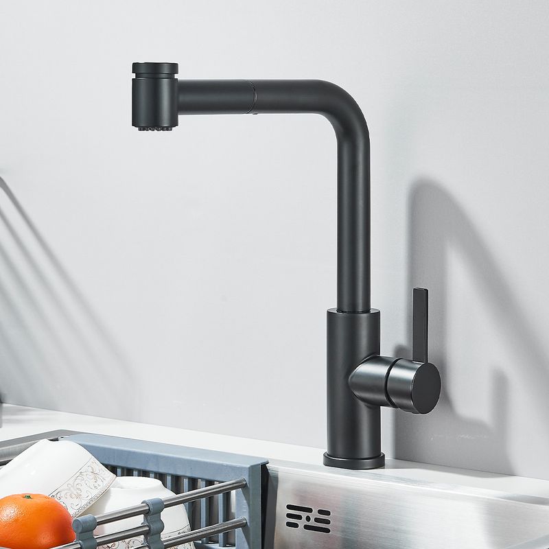 Casa si Gradina - Sanitare - Chiuveta bucatarie si accesorii - Baterii bucatarie - Baterie chiuveta bucatarie, Blackswan, Tip M378 cu 2 moduri si dus extractibil, model negru mat, dimensiune 32 cm - Infinity.ro