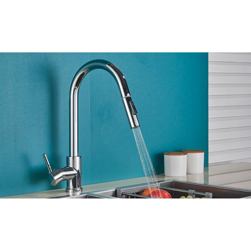 Casa si Gradina - Sanitare - Chiuveta bucatarie si accesorii - Baterii bucatarie - Baterie chiuveta bucatarie, Blackswan, Tip M38, model crom lucios, dimensiune 38 cm - Infinity.ro
