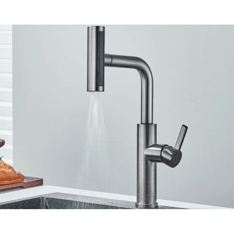 Casa si Gradina - Sanitare - Chiuveta bucatarie si accesorii - Baterii bucatarie - Baterie chiuveta bucatarie, Blackswan, Tip M358, model gri antracit, cu dus mobil cu 4 moduri, dimensiune 33.5 cm - Infinity.ro