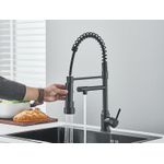 Casa si Gradina - Sanitare - Chiuveta bucatarie si accesorii - Baterii bucatarie - Baterie chiuveta bucatarie, Blackswan, Tip M385 cu 2 moduri si 2 iesiri, dus mobil, model negru mat, dimensiune 47 cm - Infinity.ro