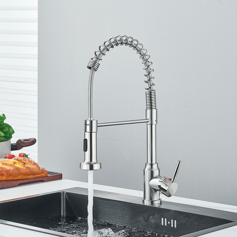 Casa si Gradina - Sanitare - Chiuveta bucatarie si accesorii - Baterii bucatarie - Baterie chiuveta bucatarie, Blackswan, Tip M367, model nichel, cu dus mobil si 2 moduri, dimensiune 41 cm - Infinity.ro