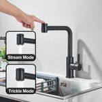 Casa si Gradina - Sanitare - Chiuveta bucatarie si accesorii - Baterii bucatarie - Baterie chiuveta bucatarie, Blackswan, Tip M378 cu 2 moduri si dus extractibil, model negru mat, dimensiune 32 cm - Infinity.ro