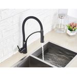 Casa si Gradina - Sanitare - Chiuveta bucatarie si accesorii - Baterii bucatarie - Baterie chiuveta bucatarie, Blackswan, Tip M58, model negru mat, dimensiune 42.5 cm - Infinity.ro