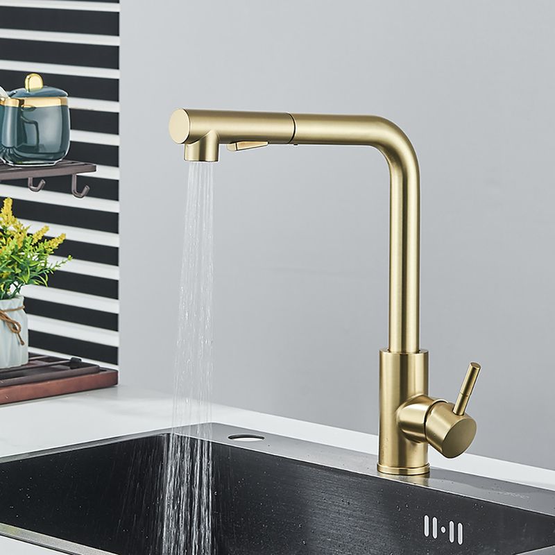 Casa si Gradina - Sanitare - Chiuveta bucatarie si accesorii - Baterii bucatarie - Baterie chiuveta bucatarie, Blackswan, Tip M349, model auriu mat cu doua moduri si dus mobil, dimensiune 35 cm - Infinity.ro