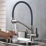 Casa si Gradina - Sanitare - Chiuveta bucatarie si accesorii - Baterii bucatarie - Baterie chiuveta bucatarie, Blackswan, Tip M53 cu iesire pentru apa purificata, model nichel/ gri, dimensiune 43 cm - Infinity.ro