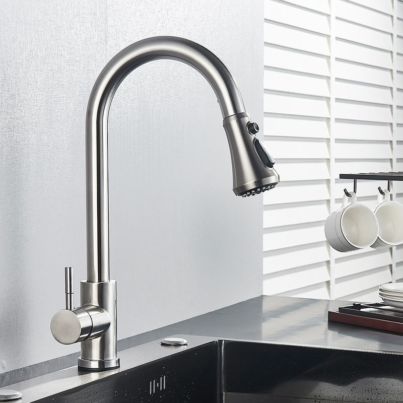 Casa si Gradina - Sanitare - Chiuveta bucatarie si accesorii - Baterii bucatarie - Baterie chiuveta bucatarie, Blackswan, Tip M84 cu senzor si 3 moduri, model nichel, dimensiune 42 cm - Infinity.ro