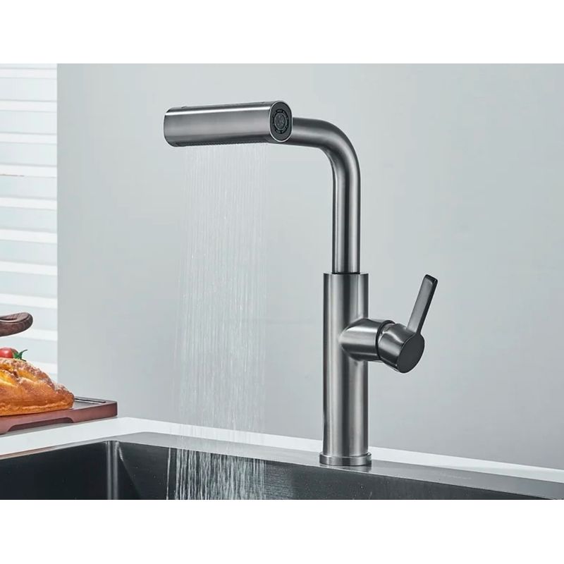 Casa si Gradina - Sanitare - Chiuveta bucatarie si accesorii - Baterii bucatarie - Baterie chiuveta bucatarie, Blackswan, Tip M358, model gri antracit, cu dus mobil cu 4 moduri, dimensiune 33.5 cm - Infinity.ro