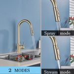 Casa si Gradina - Sanitare - Chiuveta bucatarie si accesorii - Baterii bucatarie - Baterie chiuveta bucatarie, Blackswan, Tip M41 cu smart senzor, model auriu mat, dimensiune 40 cm - Infinity.ro