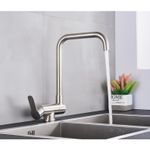 Casa si Gradina - Sanitare - Chiuveta bucatarie si accesorii - Baterii bucatarie - Baterie chiuveta bucatarie, Blackswan, Tip M44 pliabila - cu montare la geam, model nichel mat, dimensiune 34.5 cm - Infinity.ro