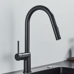 Casa si Gradina - Sanitare - Chiuveta bucatarie si accesorii - Baterii bucatarie - Baterie chiuveta bucatarie, Blackswan, Tip M382 cu 2 moduri si dus extractibil, model negru, dimensiune 39 cm - Infinity.ro