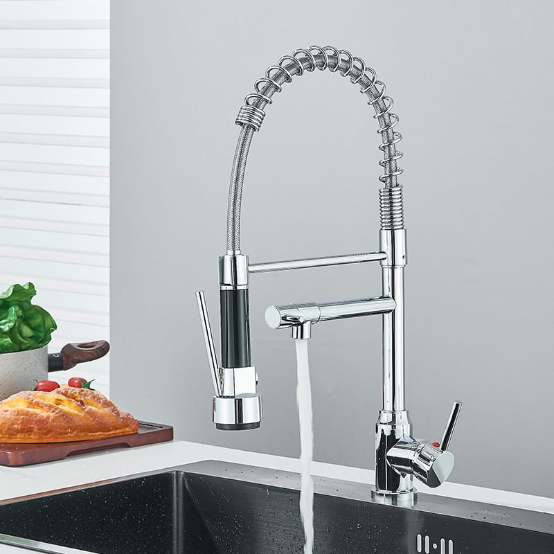 Casa si Gradina - Sanitare - Chiuveta bucatarie si accesorii - Baterii bucatarie - Baterie chiuveta bucatarie, Blackswan, Tip M386 cu 2 moduri si 2 iesiri, dus mobil, model crom, dimensiune 47 cm - Infinity.ro