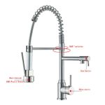 Casa si Gradina - Sanitare - Chiuveta bucatarie si accesorii - Baterii bucatarie - Baterie chiuveta bucatarie, Blackswan, Tip M387 cu 2 moduri si 2 iesiri, dus mobil, model nichel, dimensiune 47 cm - Infinity.ro