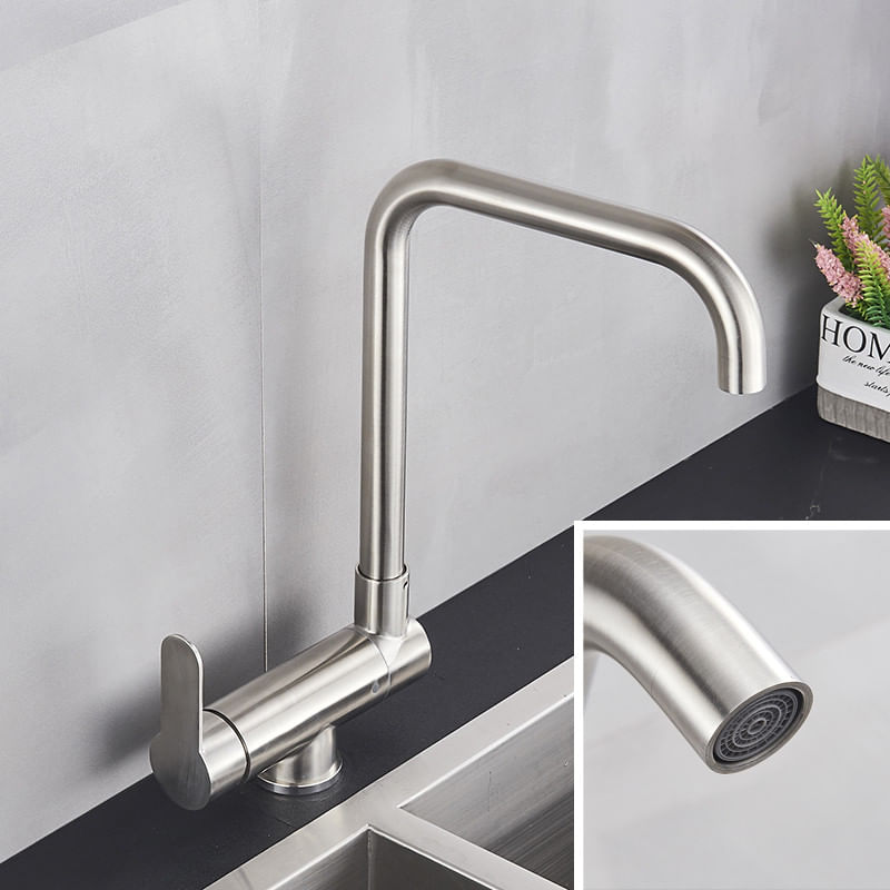 Casa si Gradina - Sanitare - Chiuveta bucatarie si accesorii - Baterii bucatarie - Baterie chiuveta bucatarie, Blackswan, Tip M44 pliabila - cu montare la geam, model nichel mat, dimensiune 34.5 cm - Infinity.ro