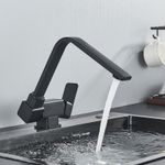 Casa si Gradina - Sanitare - Chiuveta bucatarie si accesorii - Baterii bucatarie - Baterie chiuveta bucatarie, Blackswan, Tip M47 pliabila - cu montare la geam, model negru, dimensiune 27.5 cm - Infinity.ro