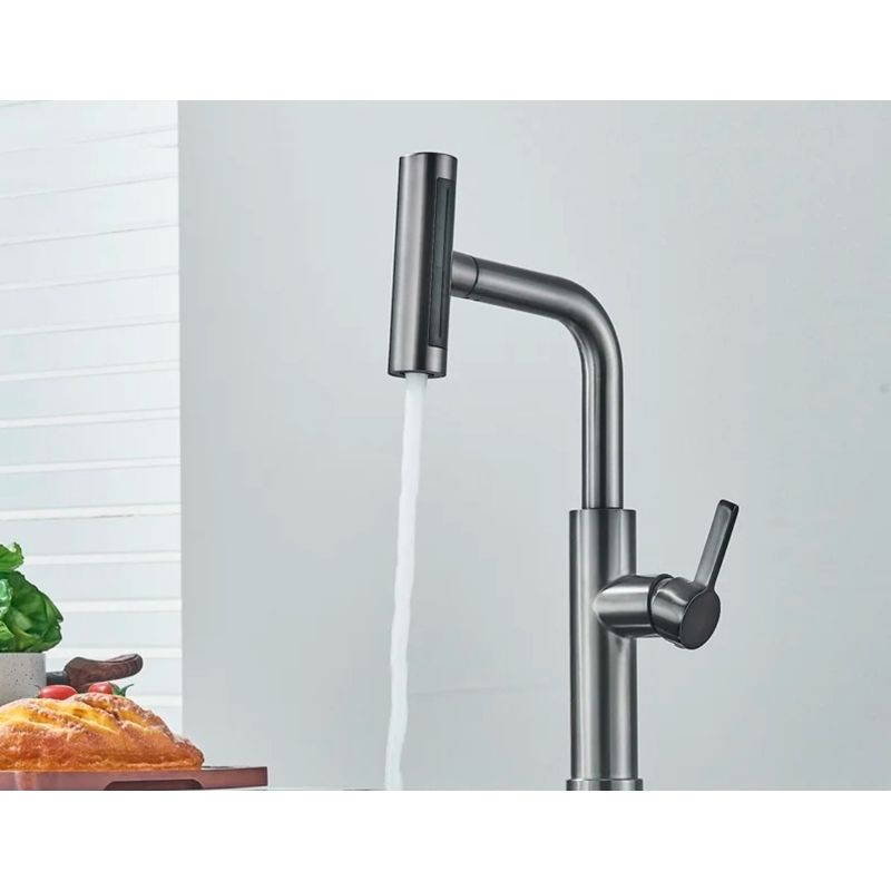 Casa si Gradina - Sanitare - Chiuveta bucatarie si accesorii - Baterii bucatarie - Baterie chiuveta bucatarie, Blackswan, Tip M358, model gri antracit, cu dus mobil cu 4 moduri, dimensiune 33.5 cm - Infinity.ro