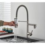 Casa si Gradina - Sanitare - Chiuveta bucatarie si accesorii - Baterii bucatarie - Baterie chiuveta bucatarie, Blackswan, Tip M354, model nichel, cu LED si dus mobil, dimensiune 49 cm - Infinity.ro