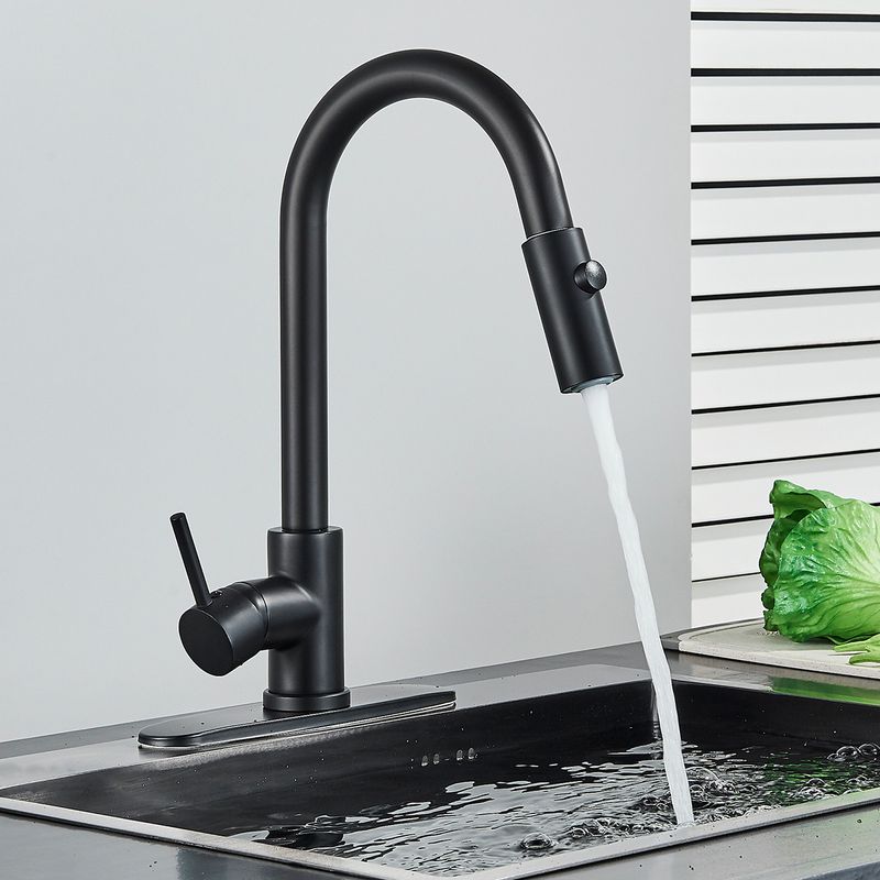 Casa si Gradina - Sanitare - Chiuveta bucatarie si accesorii - Baterii bucatarie - Baterie chiuveta bucatarie, Blackswan, Tip M379 cu 2 moduri si dus extractibil, model negru mat, dimensiune 40.5 cm - Infinity.ro