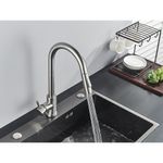 Casa si Gradina - Sanitare - Chiuveta bucatarie si accesorii - Baterii bucatarie - Baterie chiuveta bucatarie, Blackswan, Tip M37, model nichel mat, dimensiune 42.5 cm - Infinity.ro