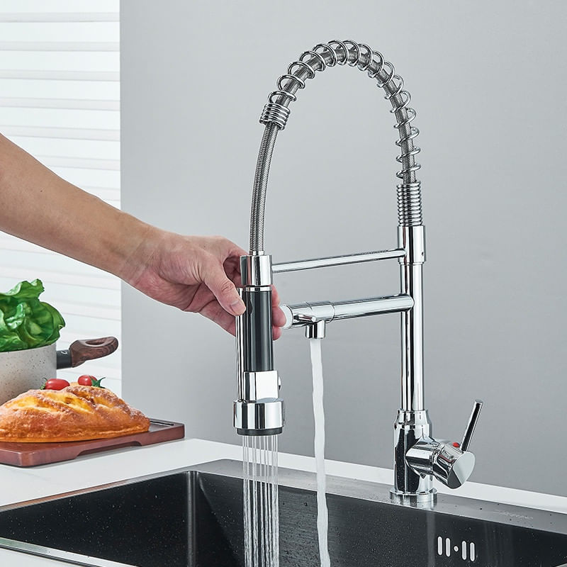 Casa si Gradina - Sanitare - Chiuveta bucatarie si accesorii - Baterii bucatarie - Baterie chiuveta bucatarie, Blackswan, Tip M386 cu 2 moduri si 2 iesiri, dus mobil, model crom, dimensiune 47 cm - Infinity.ro