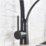 Casa si Gradina - Sanitare - Chiuveta bucatarie si accesorii - Baterii bucatarie - Baterie chiuveta bucatarie, Blackswan, Tip M58, model negru mat, dimensiune 42.5 cm - Infinity.ro
