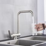 Casa si Gradina - Sanitare - Chiuveta bucatarie si accesorii - Baterii bucatarie - Baterie chiuveta bucatarie, Blackswan, Tip M44 pliabila - cu montare la geam, model nichel mat, dimensiune 34.5 cm - Infinity.ro