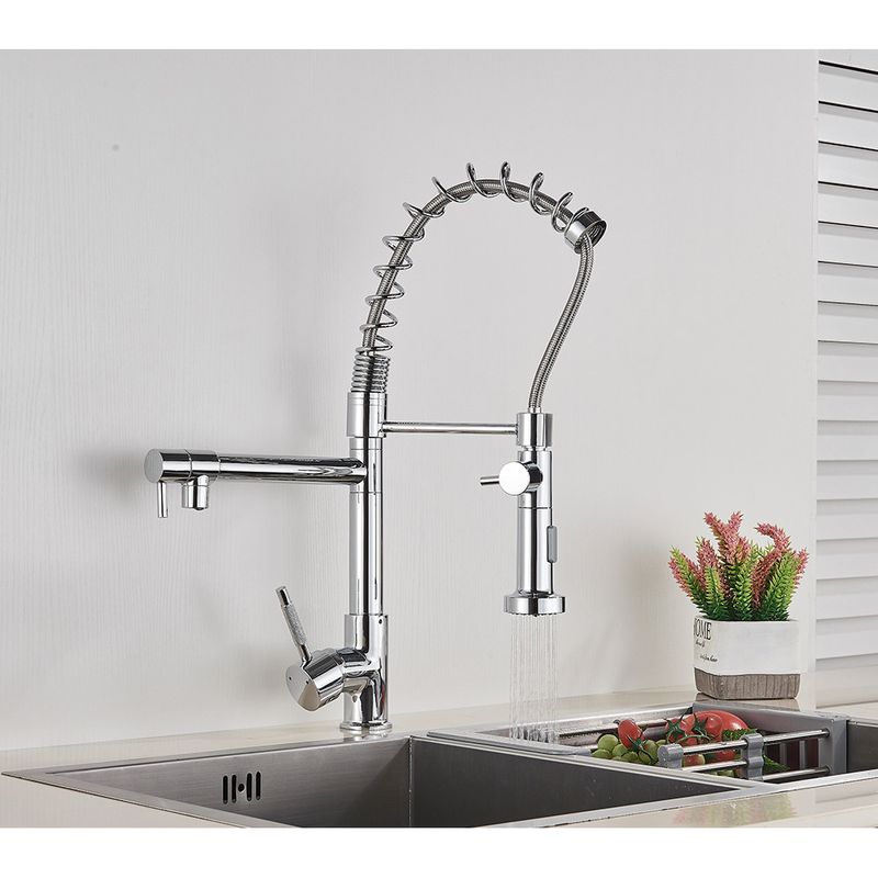 Casa si Gradina - Sanitare - Chiuveta bucatarie si accesorii - Baterii bucatarie - Baterie chiuveta bucatarie, Blackswan, Tip M117 cu 2 moduri, crom lucios, 48 cm - Infinity.ro