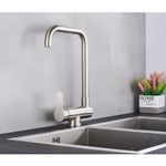 Casa si Gradina - Sanitare - Chiuveta bucatarie si accesorii - Baterii bucatarie - Baterie chiuveta bucatarie, Blackswan, Tip M44 pliabila - cu montare la geam, model nichel mat, dimensiune 34.5 cm - Infinity.ro