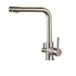 Casa si Gradina - Sanitare - Chiuveta bucatarie si accesorii - Baterii bucatarie - Baterie chiuveta bucatarie, Blackswan, Tip M7 cu iesire pentru apa purificata, model nichel, dimensiune 33 cm - Infinity.ro
