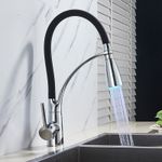 Casa si Gradina - Sanitare - Chiuveta bucatarie si accesorii - Baterii bucatarie - Baterie chiuveta bucatarie, Blackswan, Tip M65 cu LED, model crom, dimensiune 43 cm - Infinity.ro