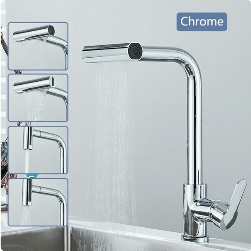 Casa si Gradina - Sanitare - Chiuveta bucatarie si accesorii - Baterii bucatarie - Baterie chiuveta bucatarie, Blackswan, Tip M368, model crom, cu dus mobil, pipa rotativa si 4 moduri, dimensiune 35 cm - Infinity.ro