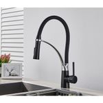 Casa si Gradina - Sanitare - Chiuveta bucatarie si accesorii - Baterii bucatarie - Baterie chiuveta bucatarie, Blackswan, Tip M59, model negru/ crom, dimensiune 43 cm - Infinity.ro
