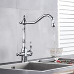 Casa si Gradina - Sanitare - Chiuveta bucatarie si accesorii - Baterii bucatarie - Baterie chiuveta bucatarie, Blackswan, Tip M173, cu iesire pentru apa purificata, model crom, dimensiune 34 cm - Infinity.ro