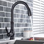 Casa si Gradina - Sanitare - Chiuveta bucatarie si accesorii - Baterii bucatarie - Baterie chiuveta bucatarie, Blackswan, Tip M89 cu 2 moduri, model negru antichizat, dimensiune 42 cm - Infinity.ro