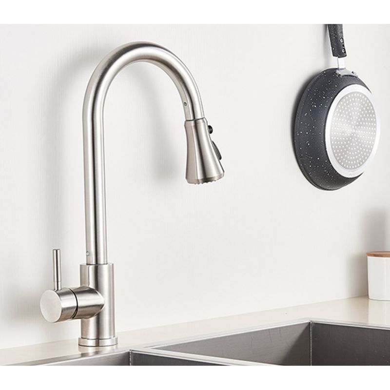 Casa si Gradina - Sanitare - Chiuveta bucatarie si accesorii - Baterii bucatarie - Baterie chiuveta bucatarie, Blackswan, Tip M81 cu 3 moduri, model nichel, dimensiune 42 cm - Infinity.ro