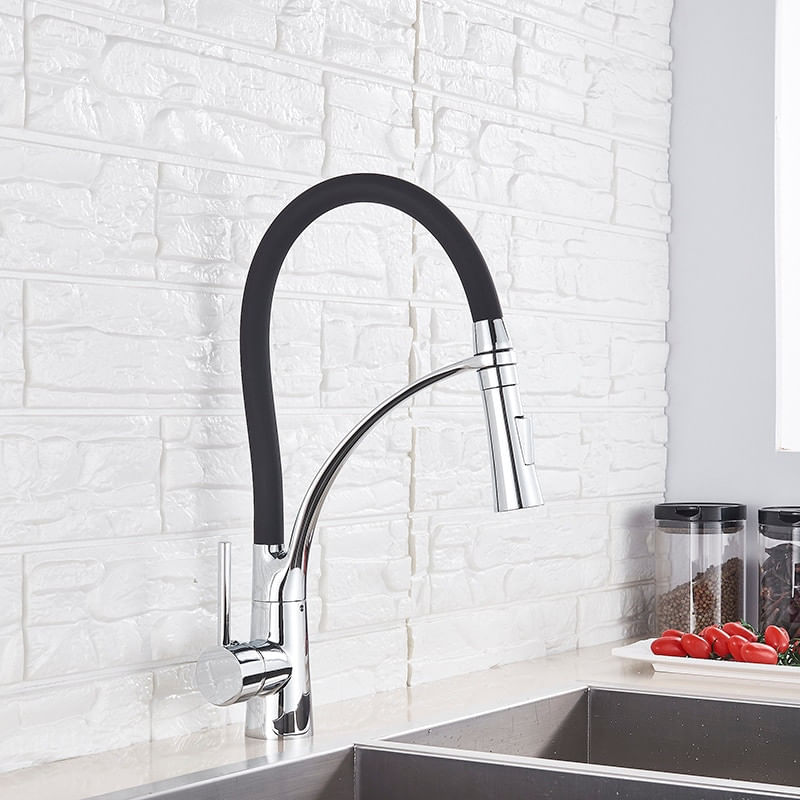 Casa si Gradina - Sanitare - Chiuveta bucatarie si accesorii - Baterii bucatarie - Baterie chiuveta bucatarie, Blackswan, Tip M60, model crom, dimensiune 44.5 cm - Infinity.ro